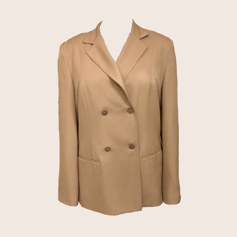 Tan silk blazer Size 14 from Josephine Chaus